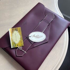 Boldrini Selleria envelope style burgundy leather cluth